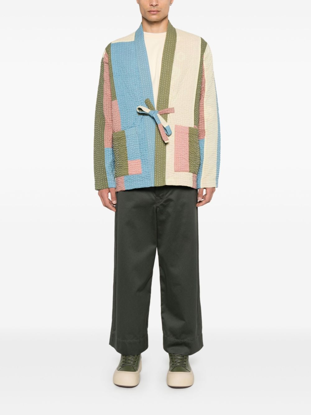 Patchwork Kimono shirt jacket - 2
