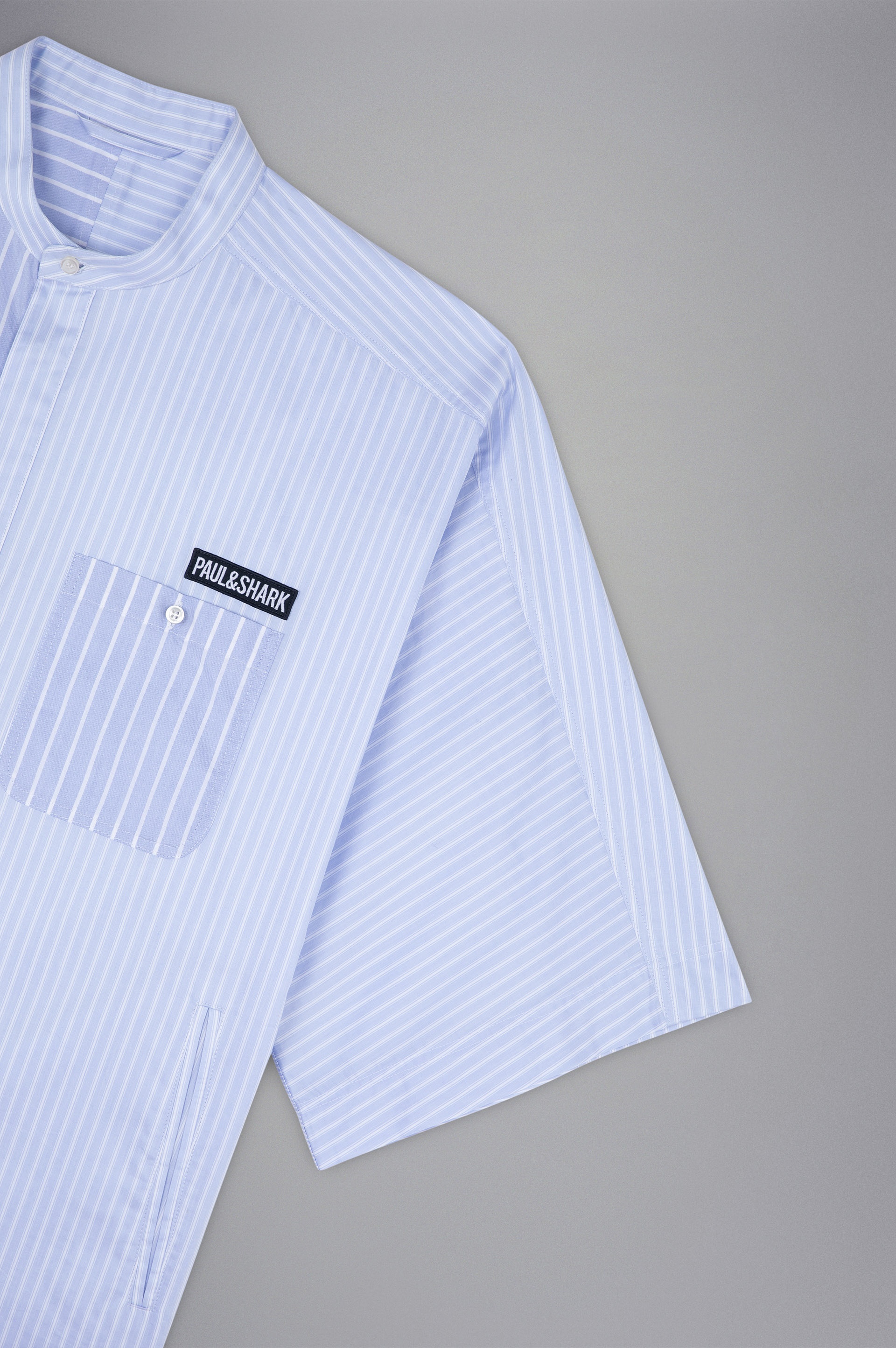 STIPED OVERSHIRT WITH KIMONO SLEEVES - 5