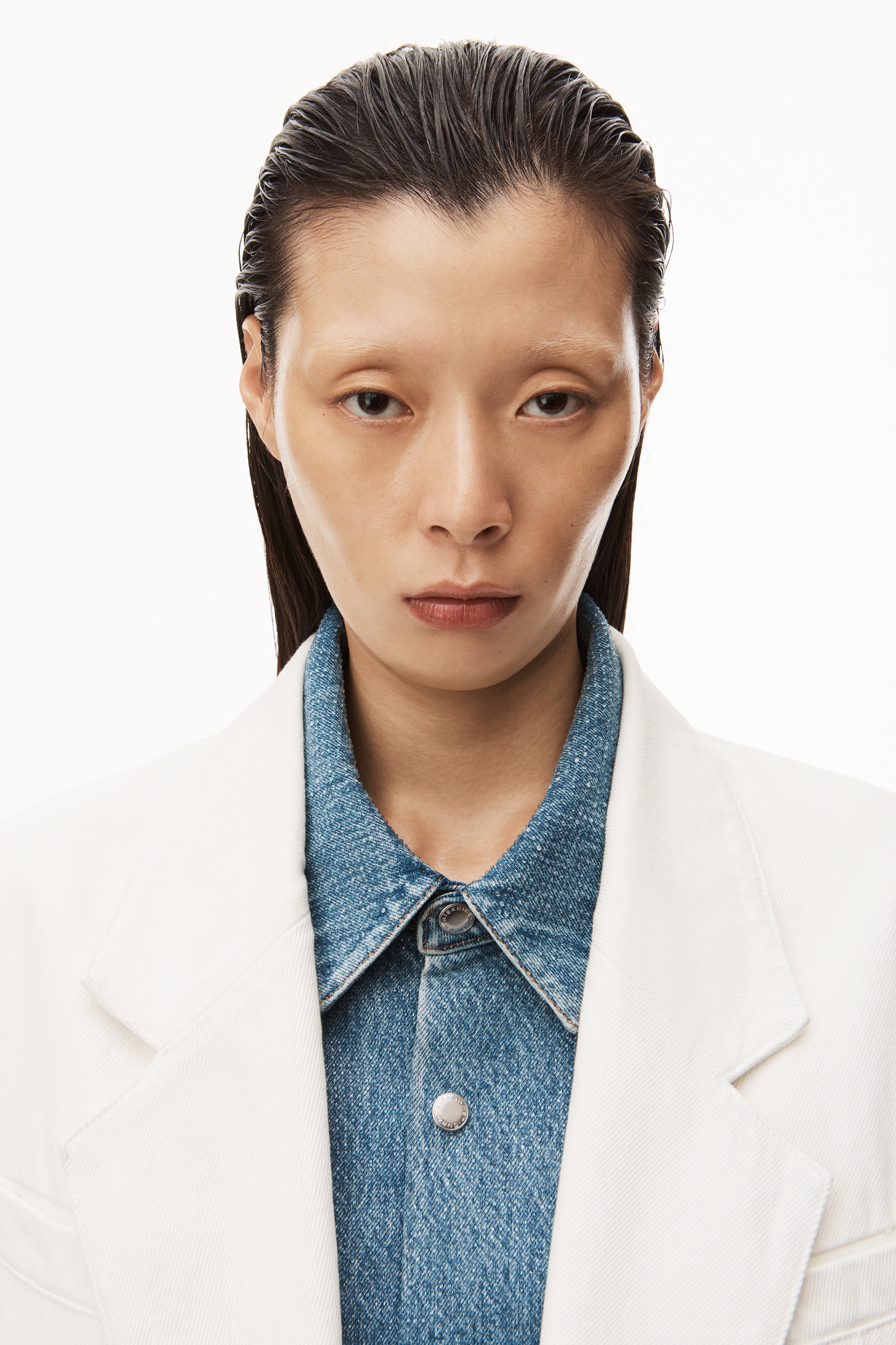 OVERSIZED BLAZER IN TWILL DENIM - 4