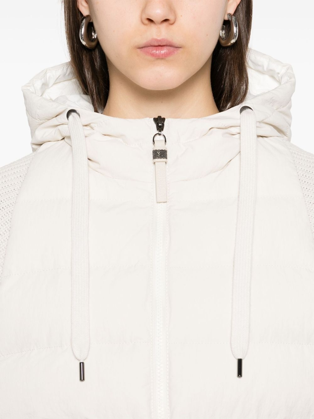 zip-up down jacket - 5
