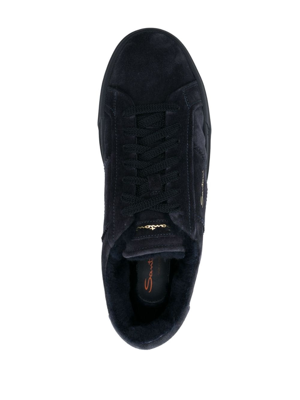 low-top suede sneakers - 4