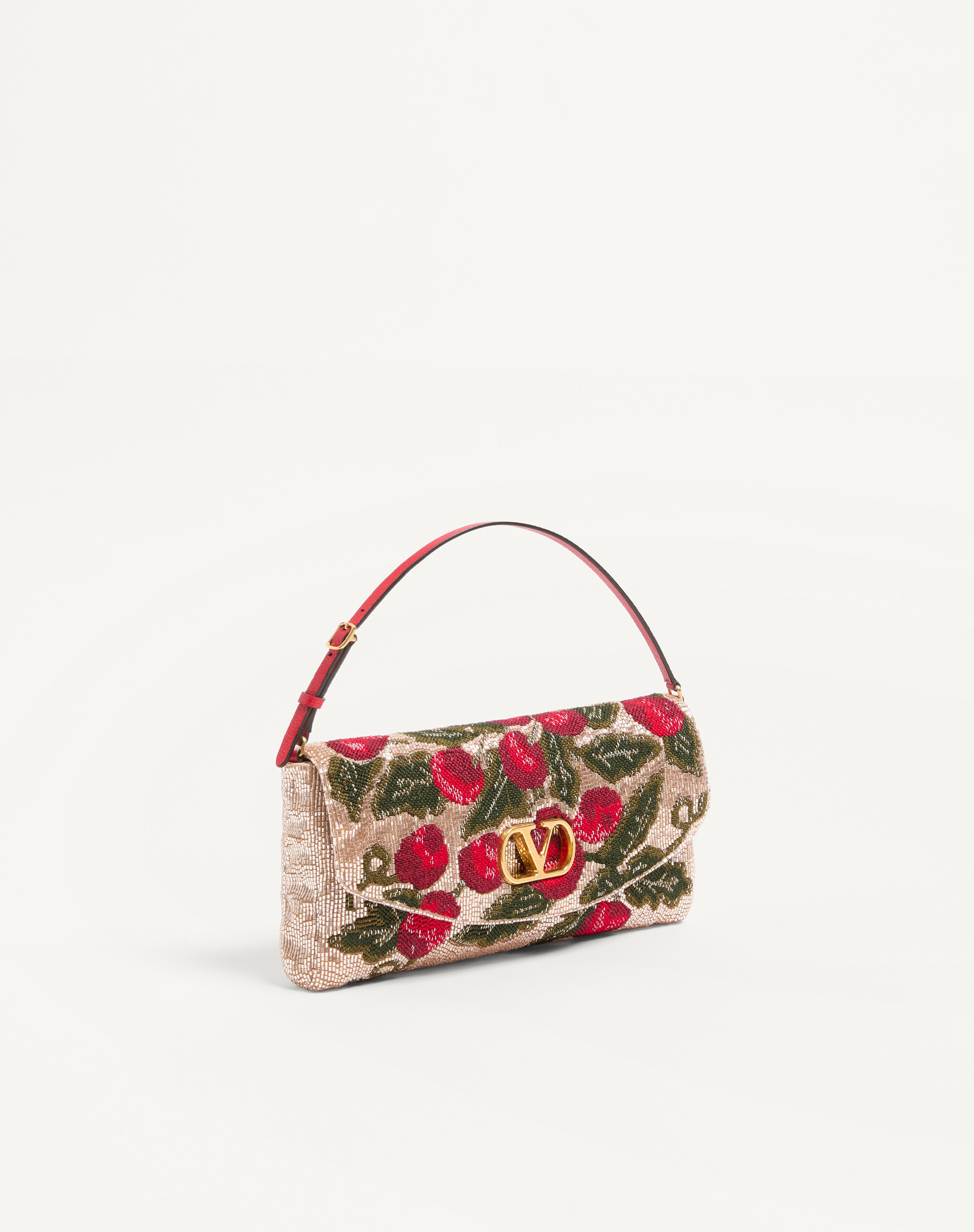 VALENTINO GARAVANI VAIN SOFT EMBROIDERED SMALL SHOULDER BAG - 3