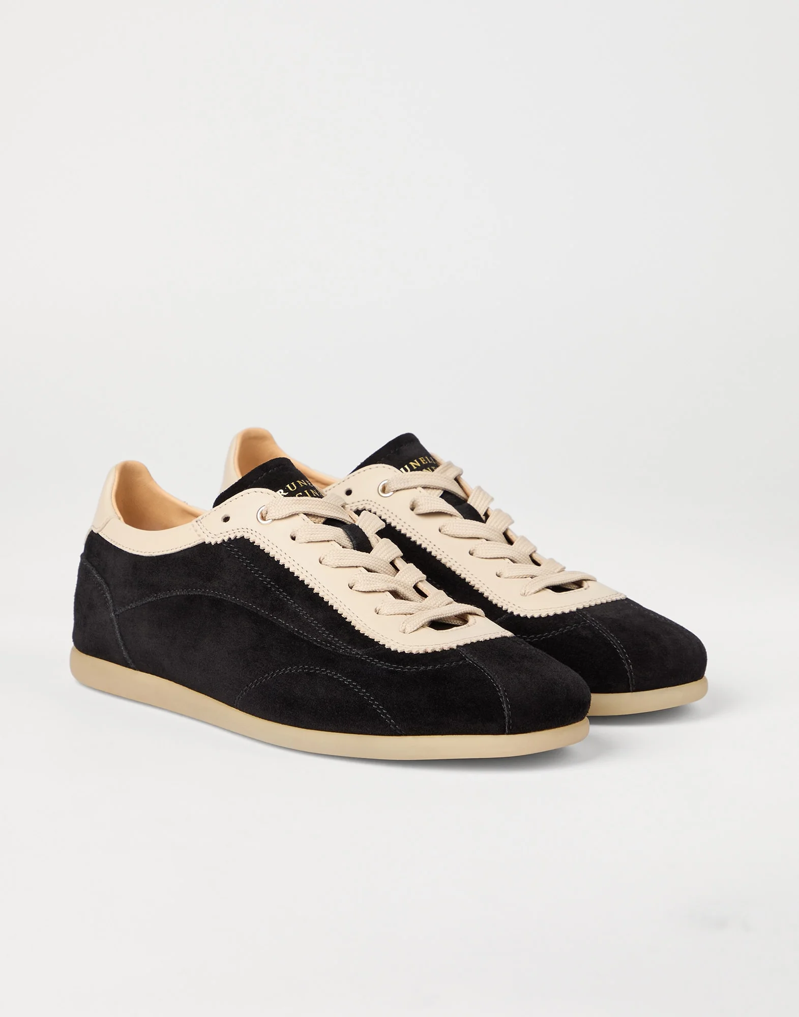 Washed suede sneakers with slim outsole - 1