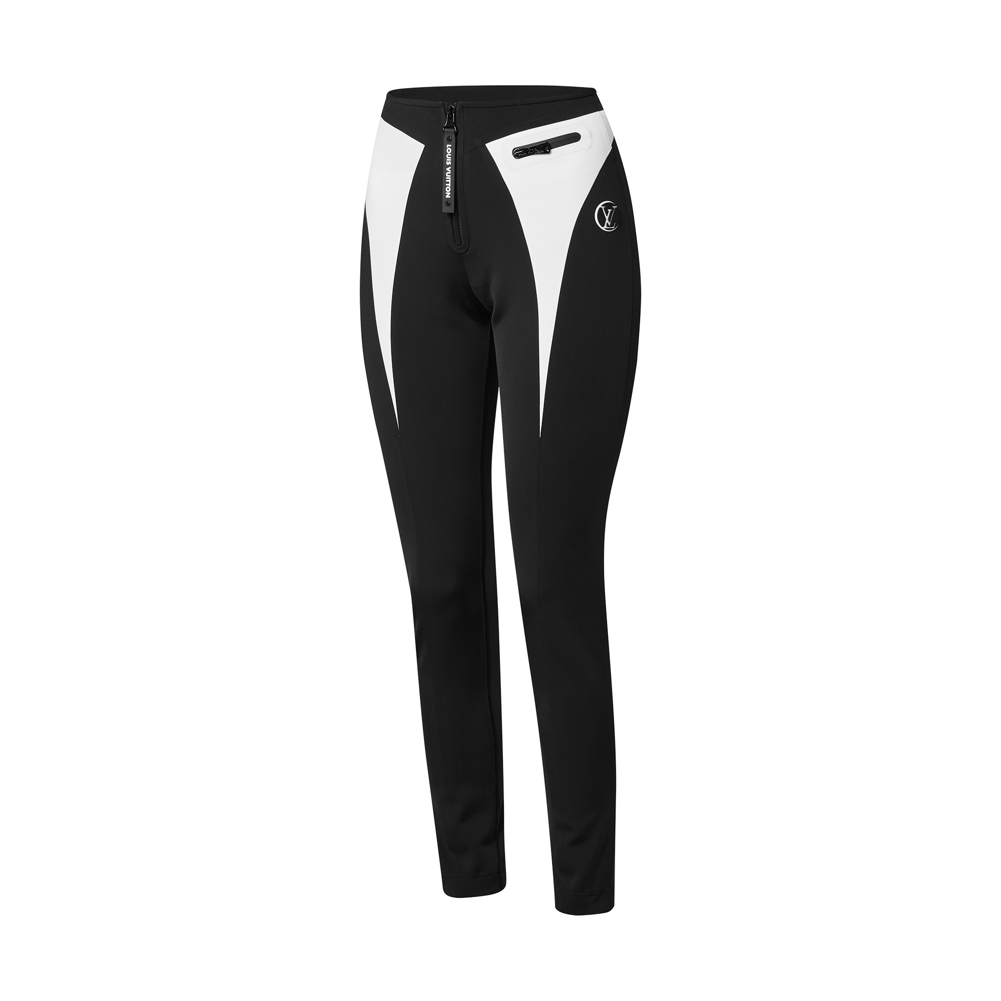 Graphic Accent Zip-Up Leggings - 2