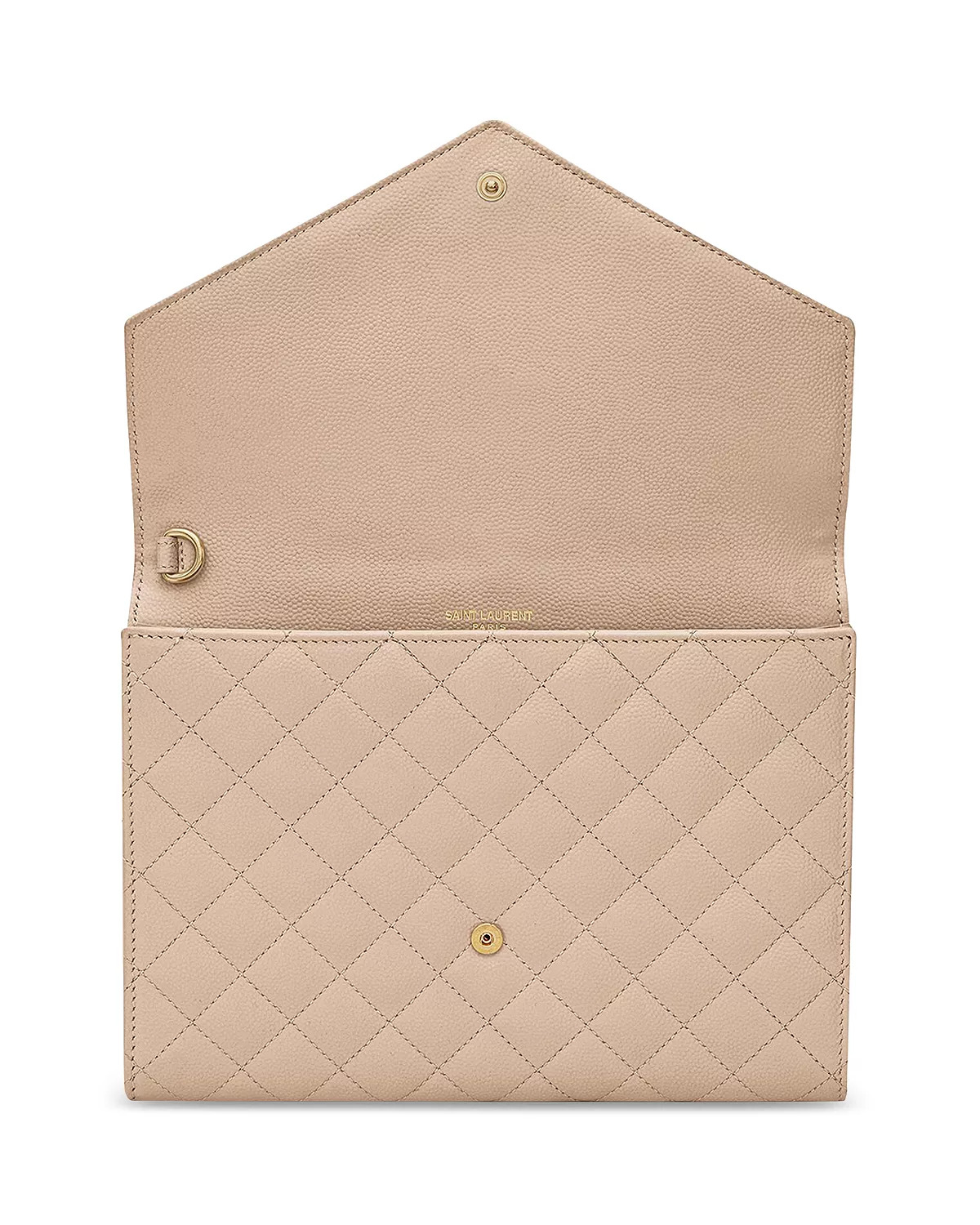 Envelope Flap Pouch in Mix Matelasse Grain De Poudre Embossed Leather - 3