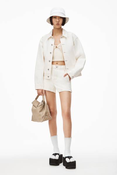 Alexander Wang HIGH RISE INVISIBLE ZIP SHORT IN DENIM outlook