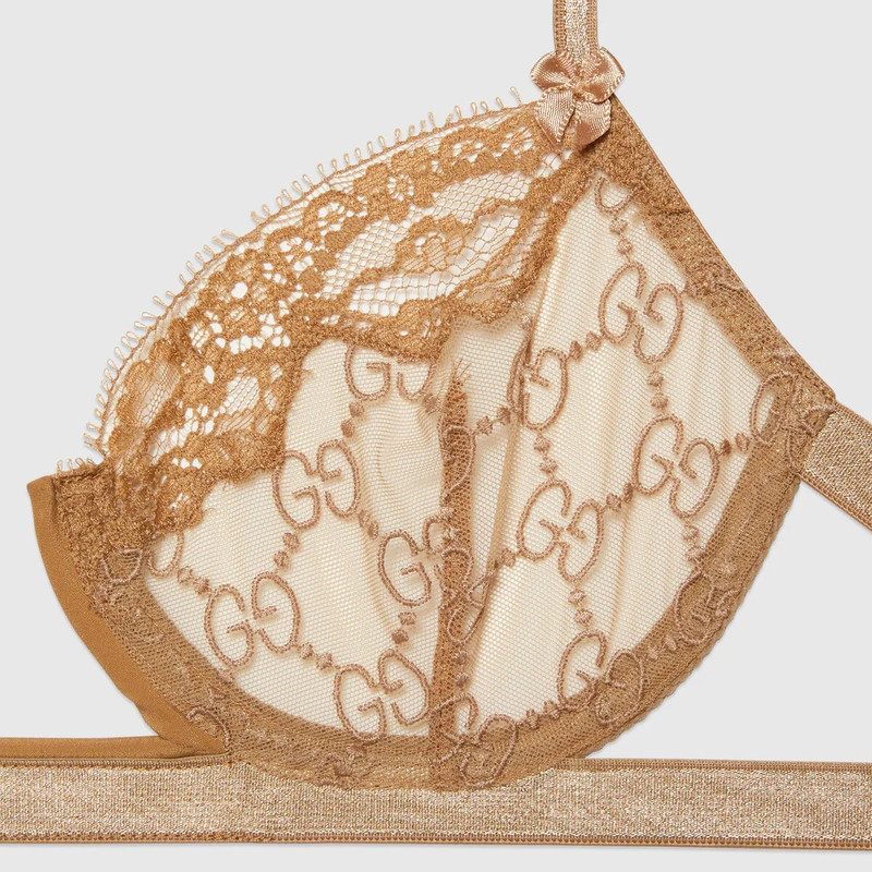 GG embroidered tulle lingerie set 4
