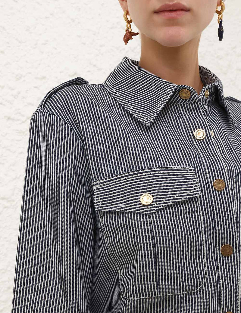 PATIENCE STRIPED DENIM SHIRT 5