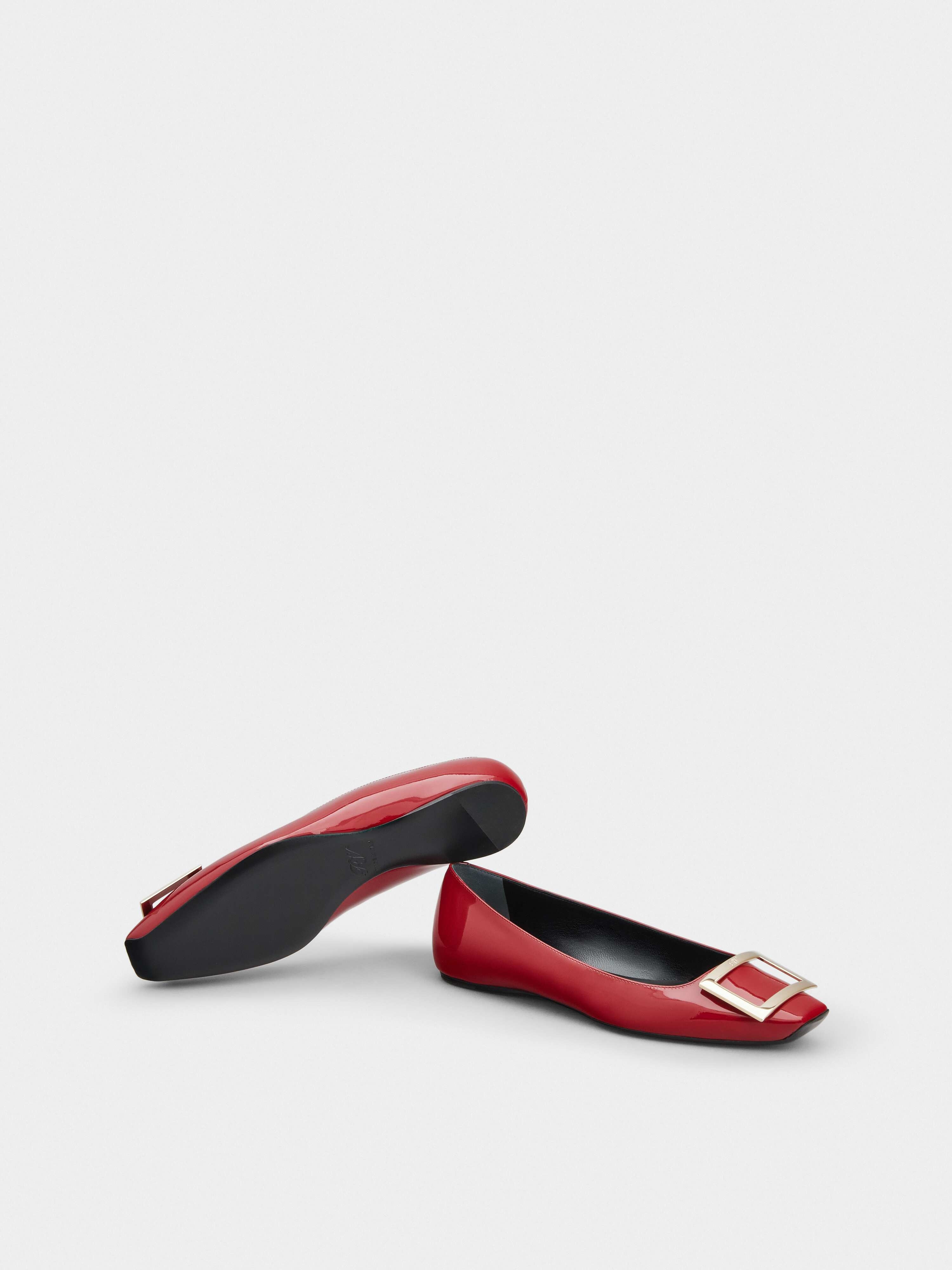 Trompette Metal Buckle Ballerinas in Patent Leather - 6
