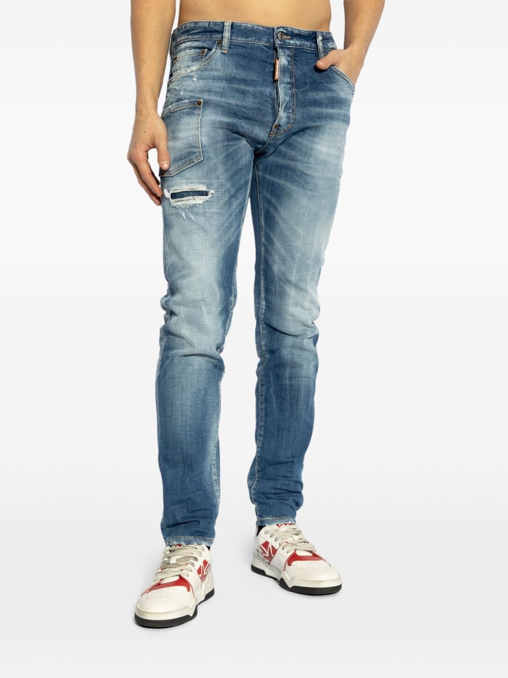 logo-patch jeans - 3