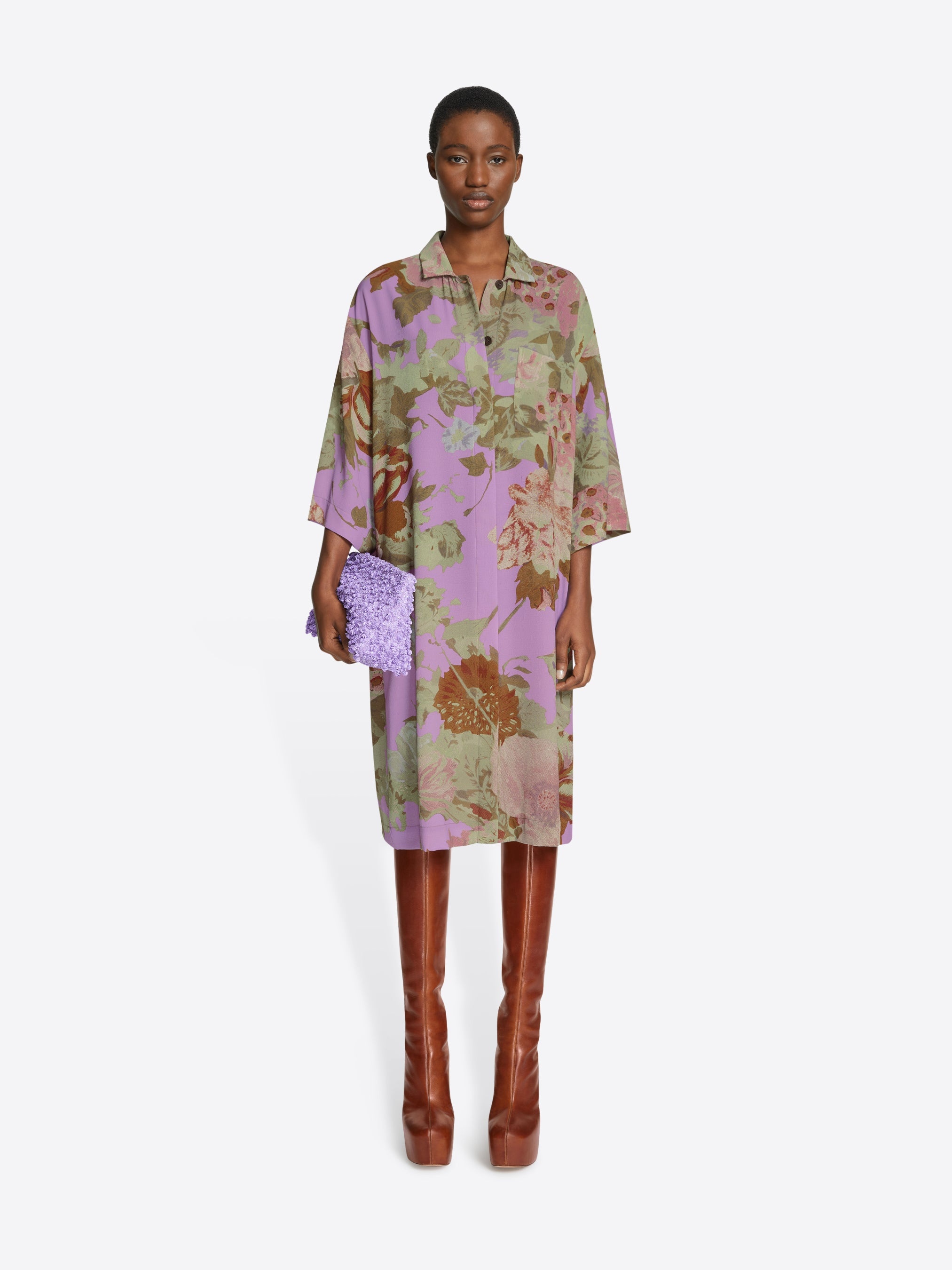 FLORAL SHIRT DRESS - 2