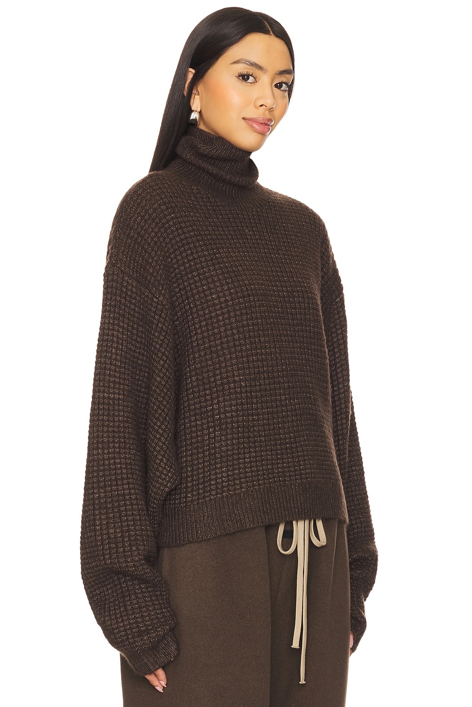 Cropped Turtleneck Sweater - 2