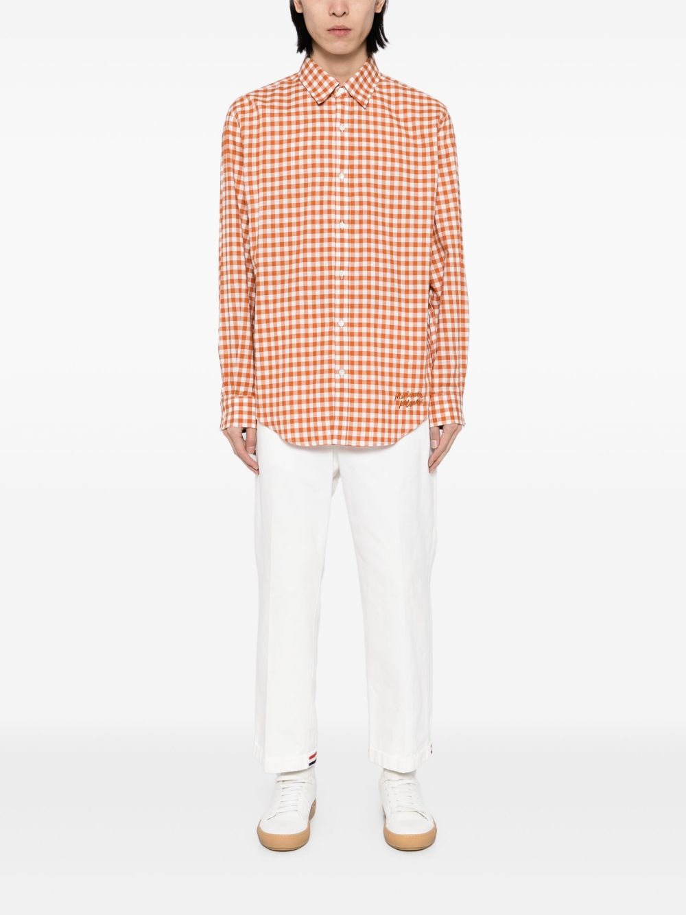 gingham-check shirt - 2