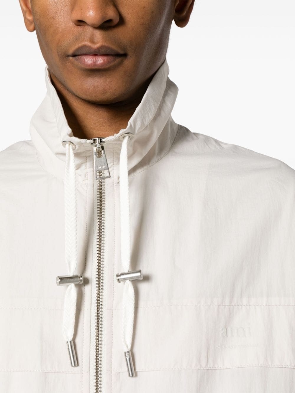 【Riya】AMIPARIS AMI Paris logo-print hooded windbreaker | REVERSIBLE