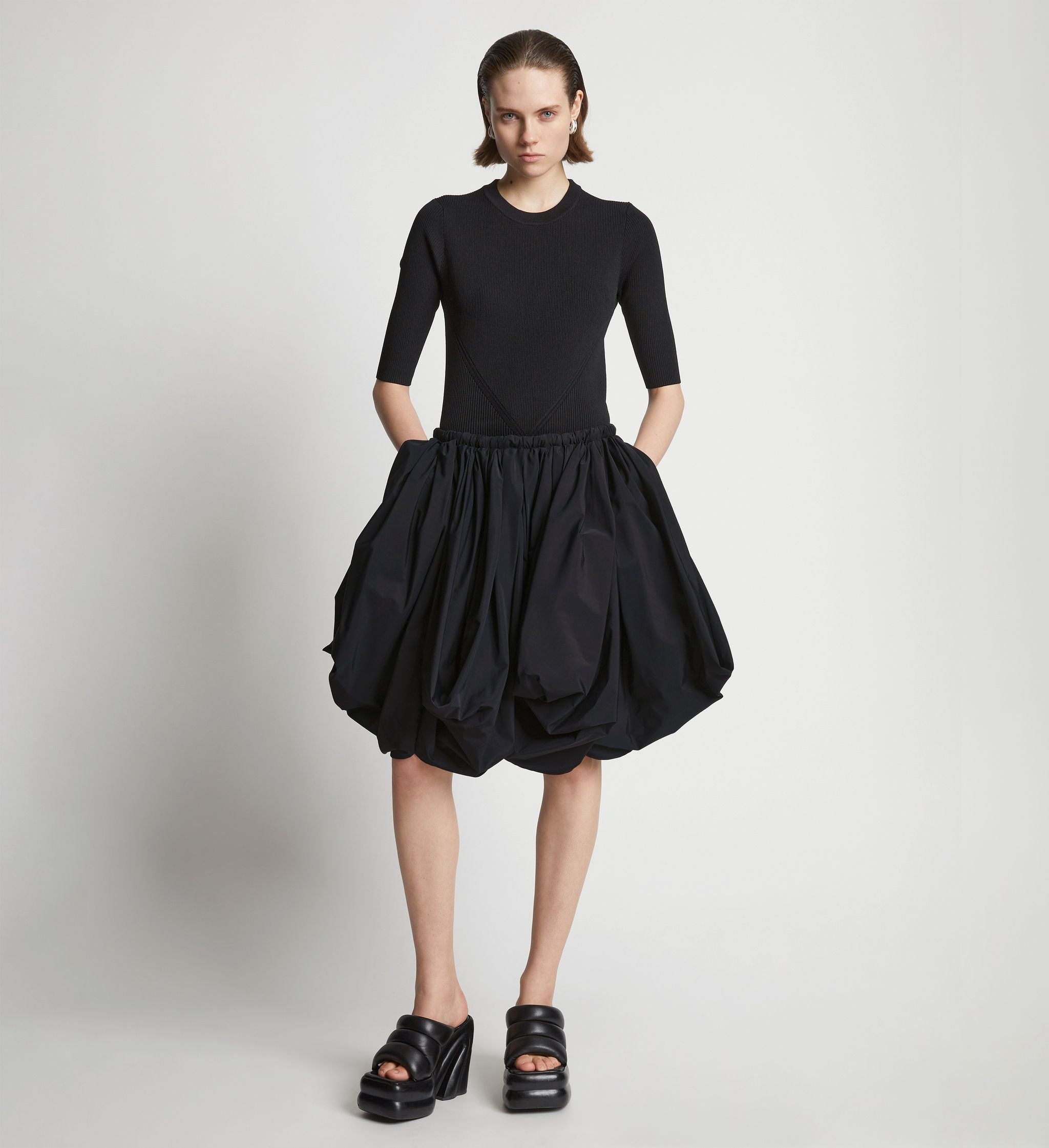 Technical Cotton Voluminous Skirt - 2
