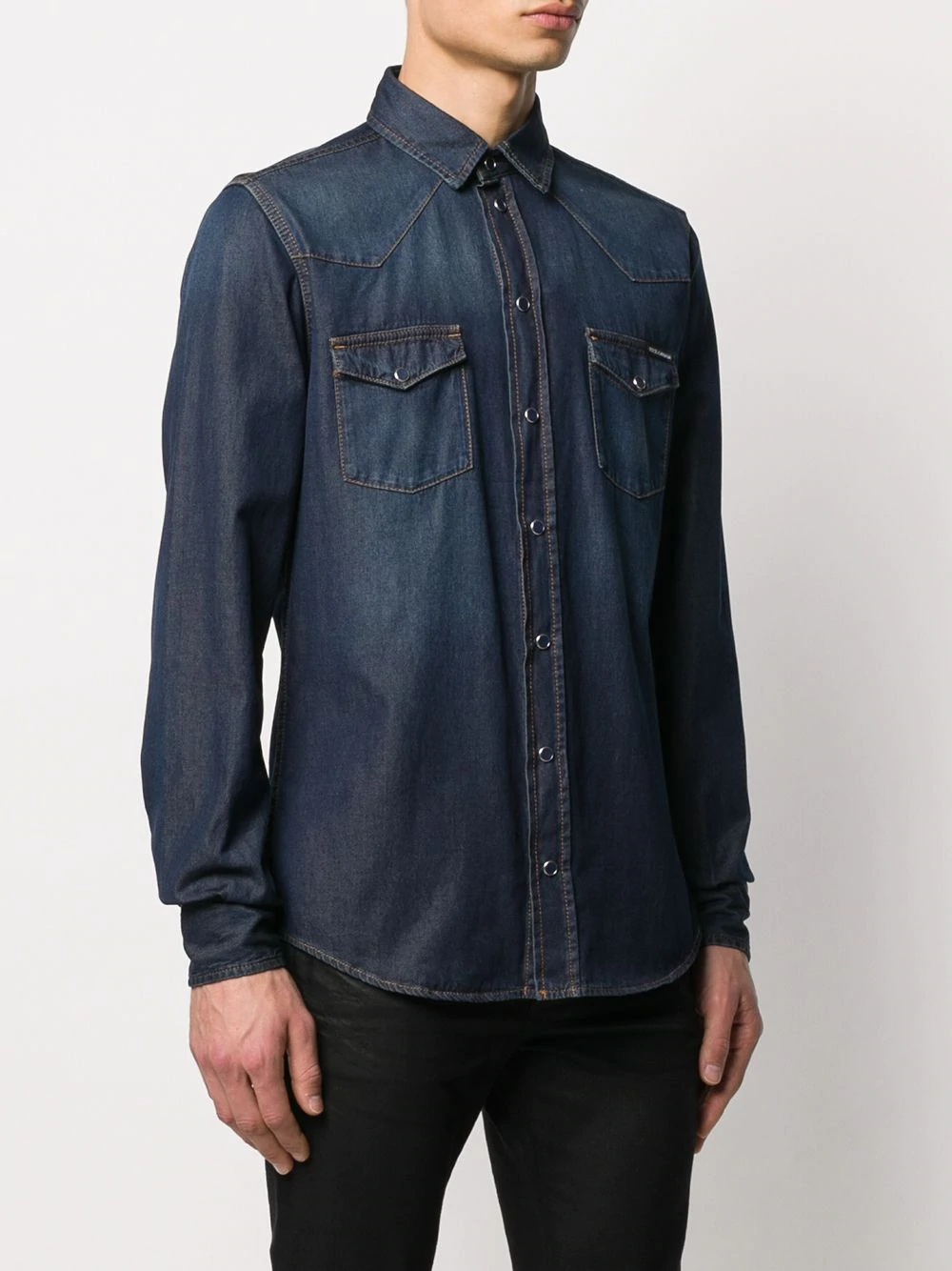 faded denim shirt - 3