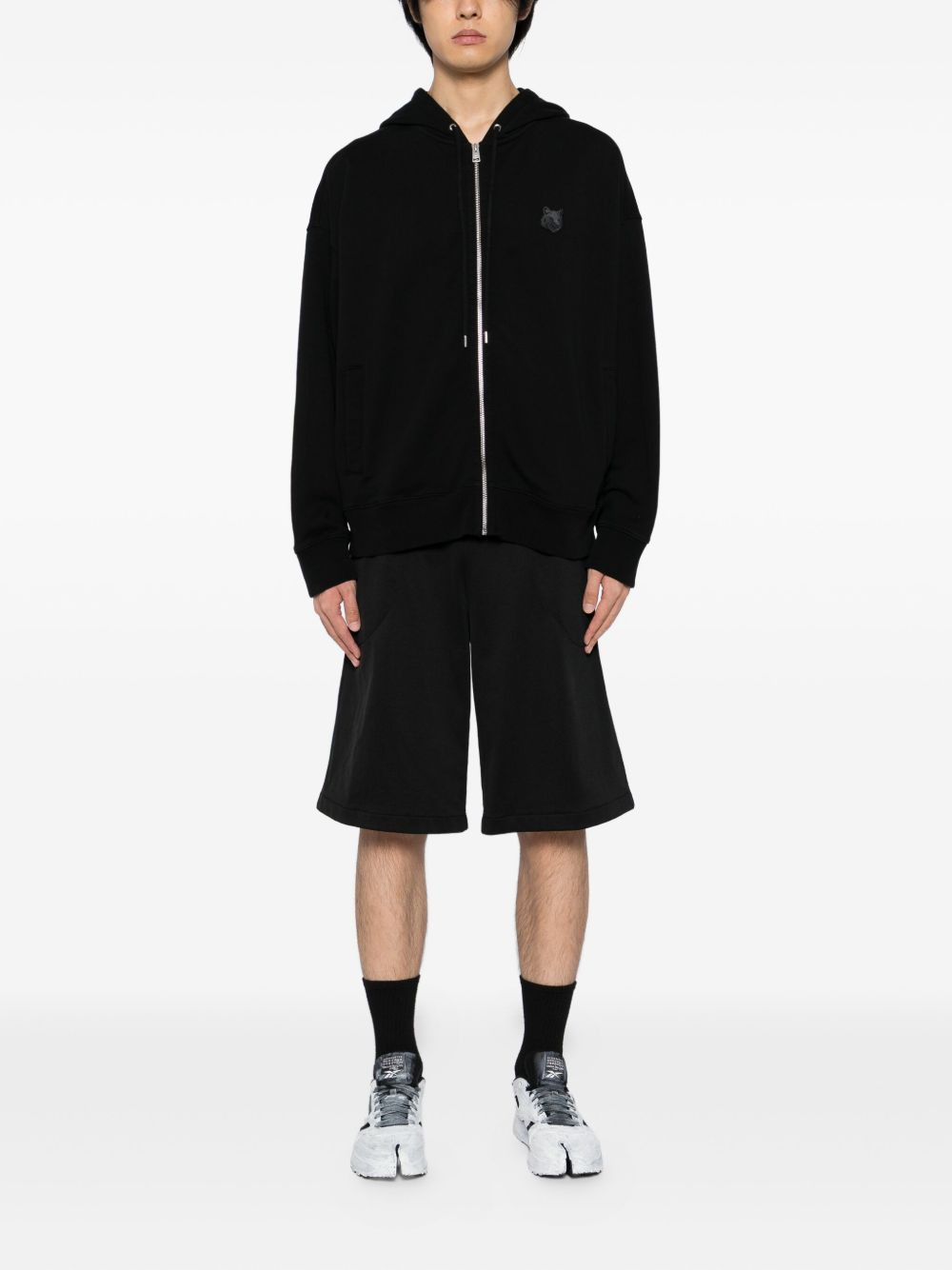 fox-head patch hoodie - 2