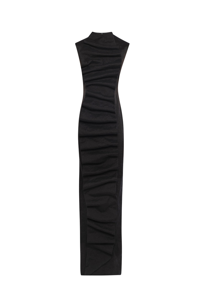BIB-FRONT MAXI DRESS BLACK 3