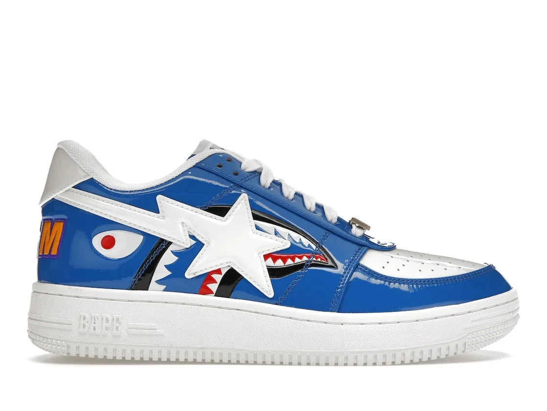 A Bathing Ape Bape Sta Low Color Block Shark Blue - 1