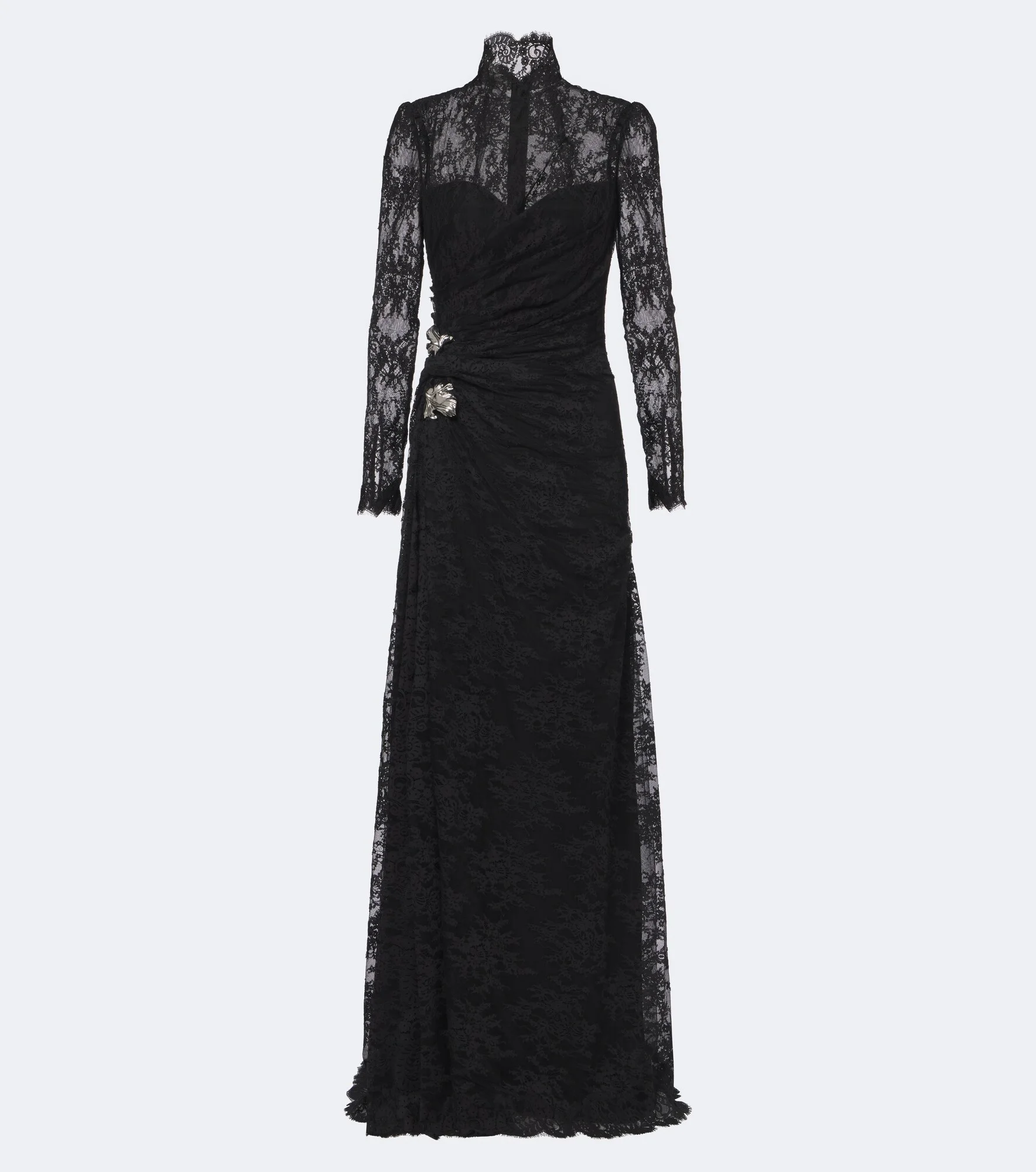 Embellished lace bustier gown - 1
