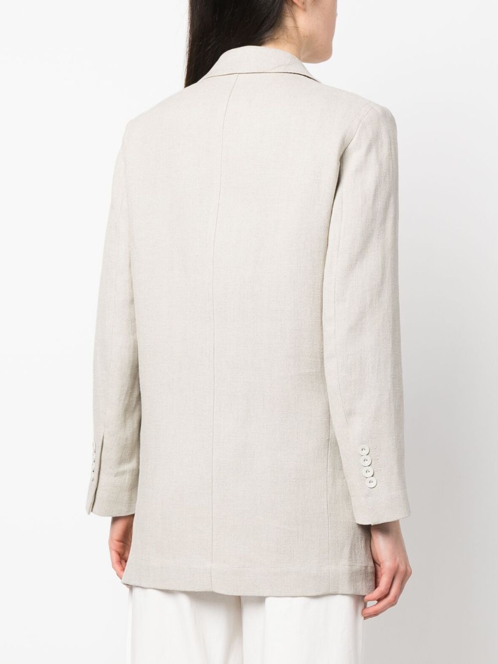 Adelchi oversized linen blazer - 4