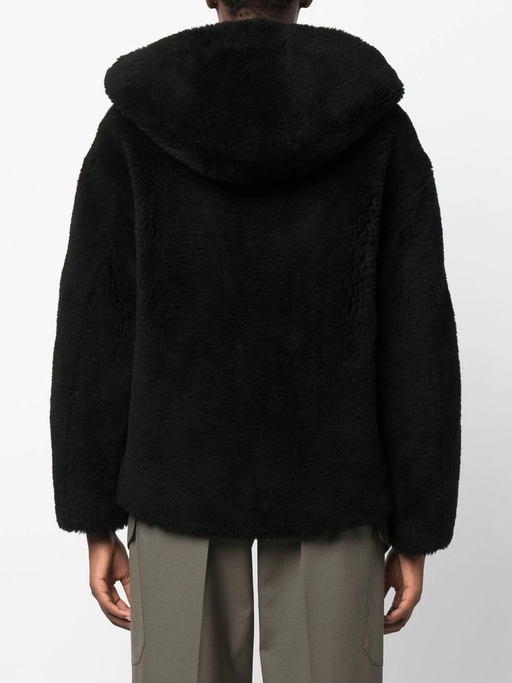 hooded wool jacket - 7