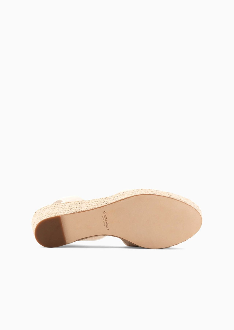 Cotton espadrilles with wedges and embroidered logo 6