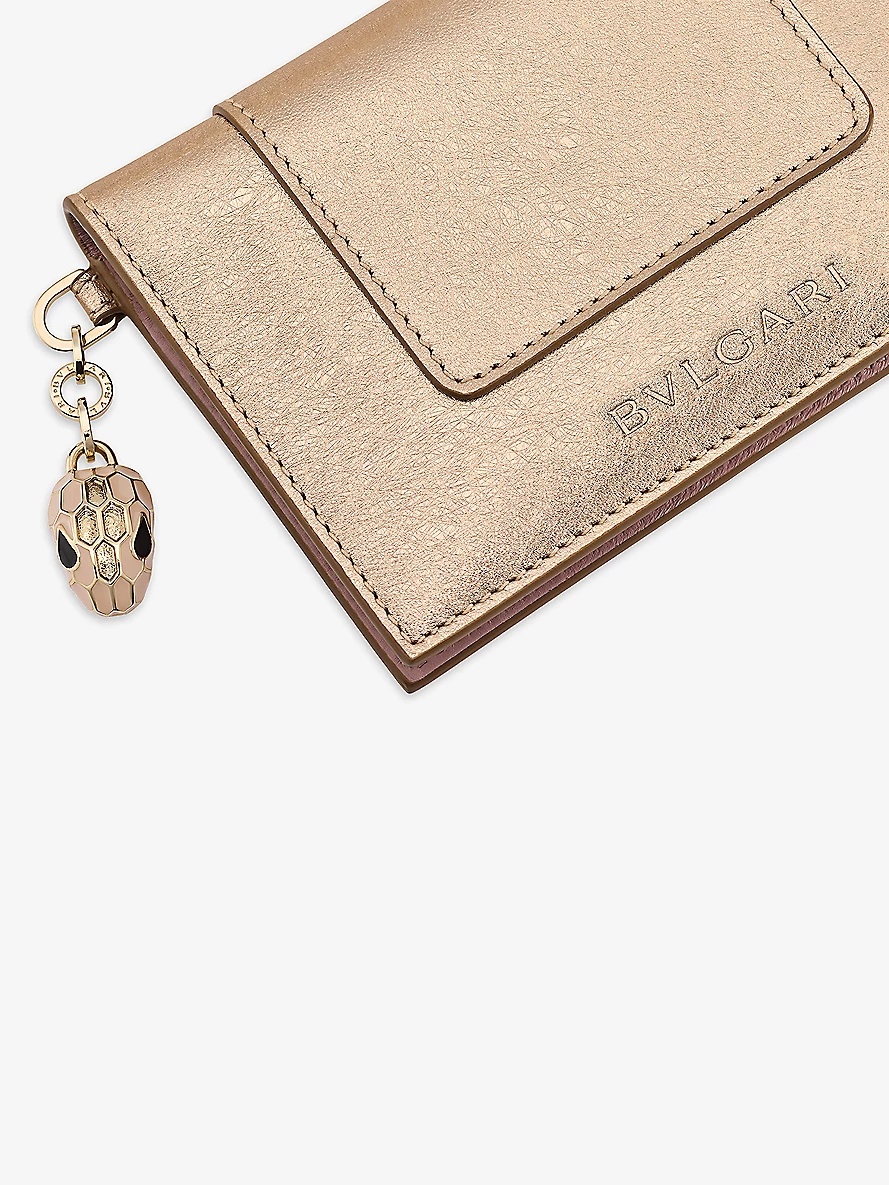 Serpenti Forever snakehead-charm leather card holder - 2