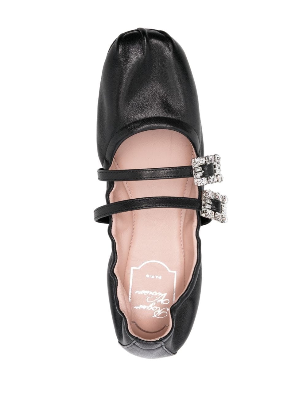 crystal-buckle ballet flats - 4