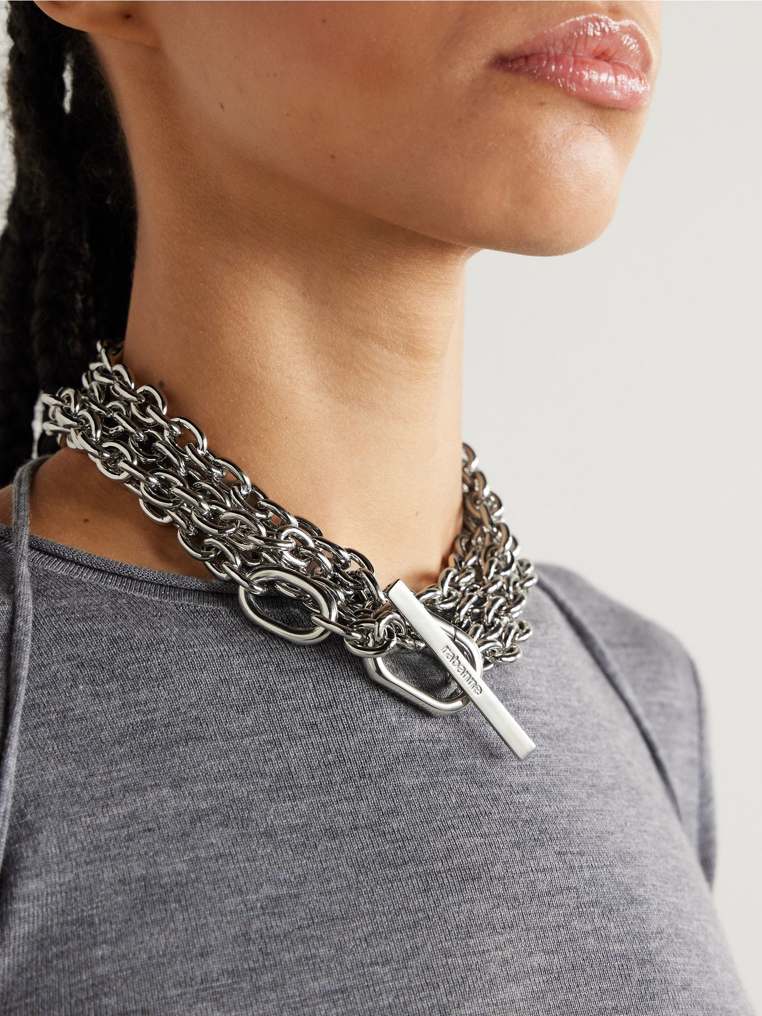 Silver-tone choker Silver - 2