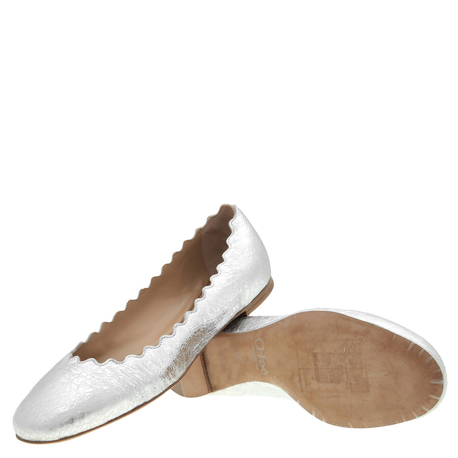Chloe Silver Lauren Ballet Flats - 2