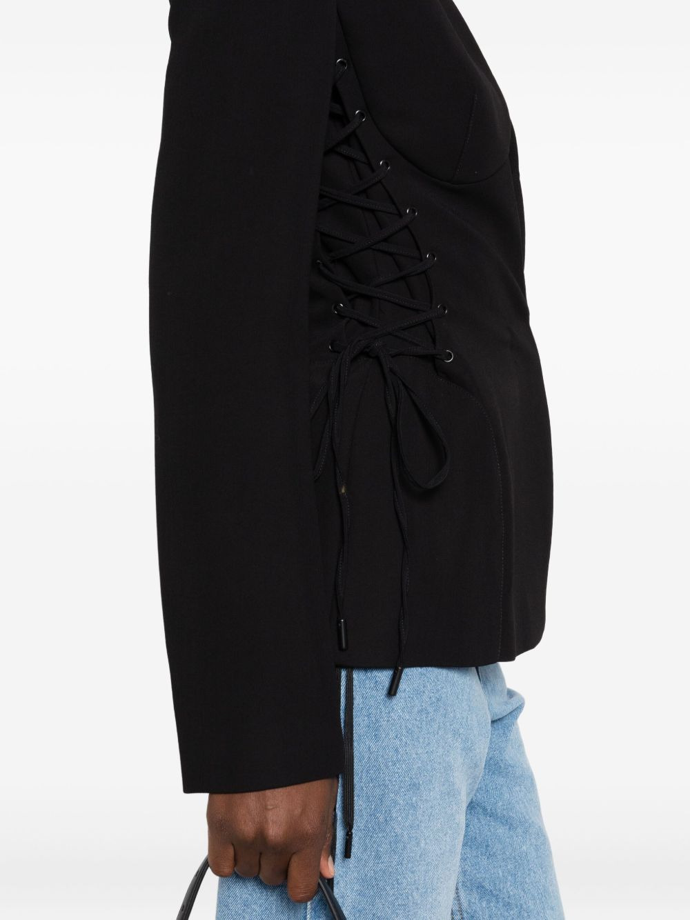 sculptural lace-up jacket - 5