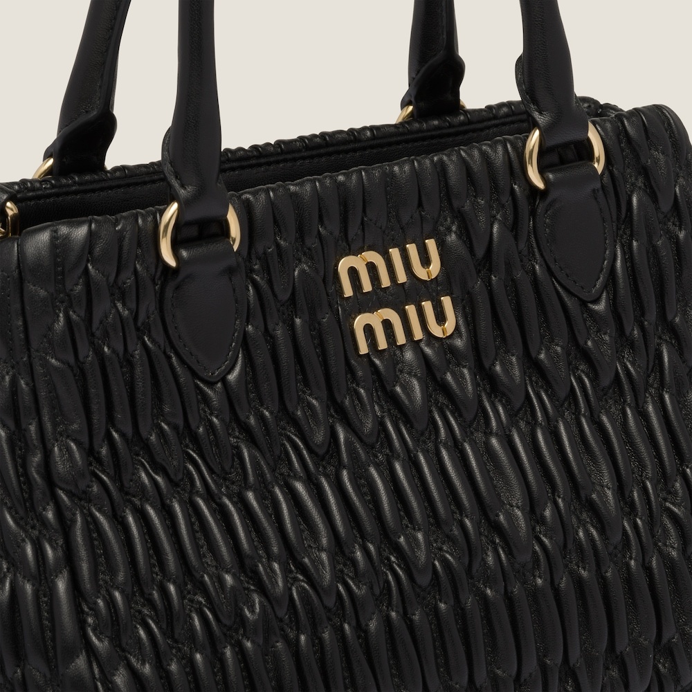 Miu Crystal nappa leather and crystal handbag 6