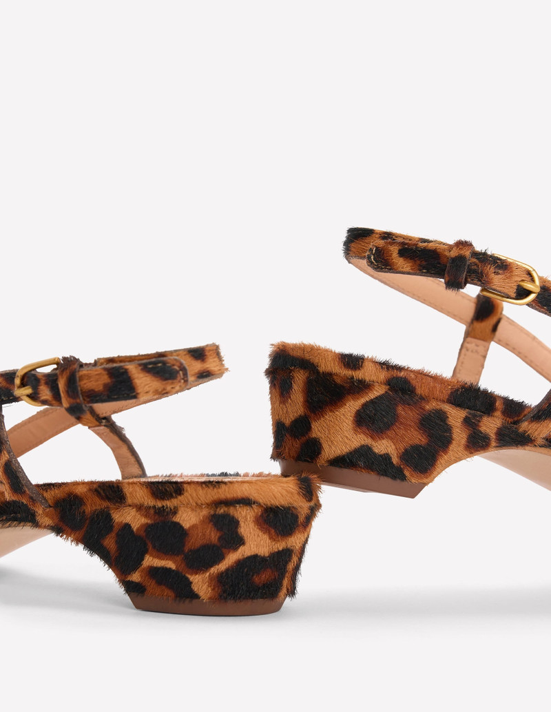 Mini Block Sling Backs-Classic Leopard 5