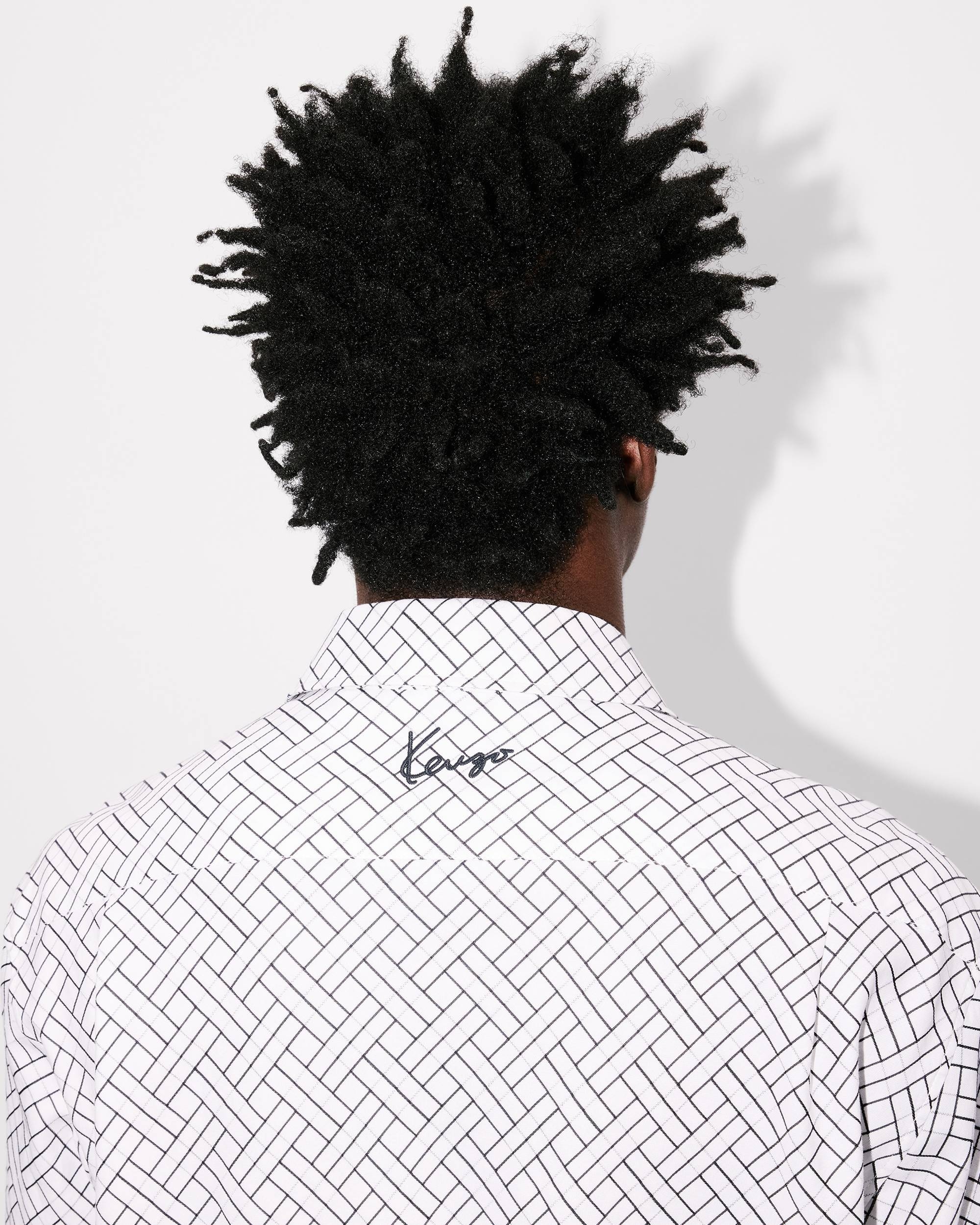 'KENZO Weave' regular shirt in cotton jacquard - 7