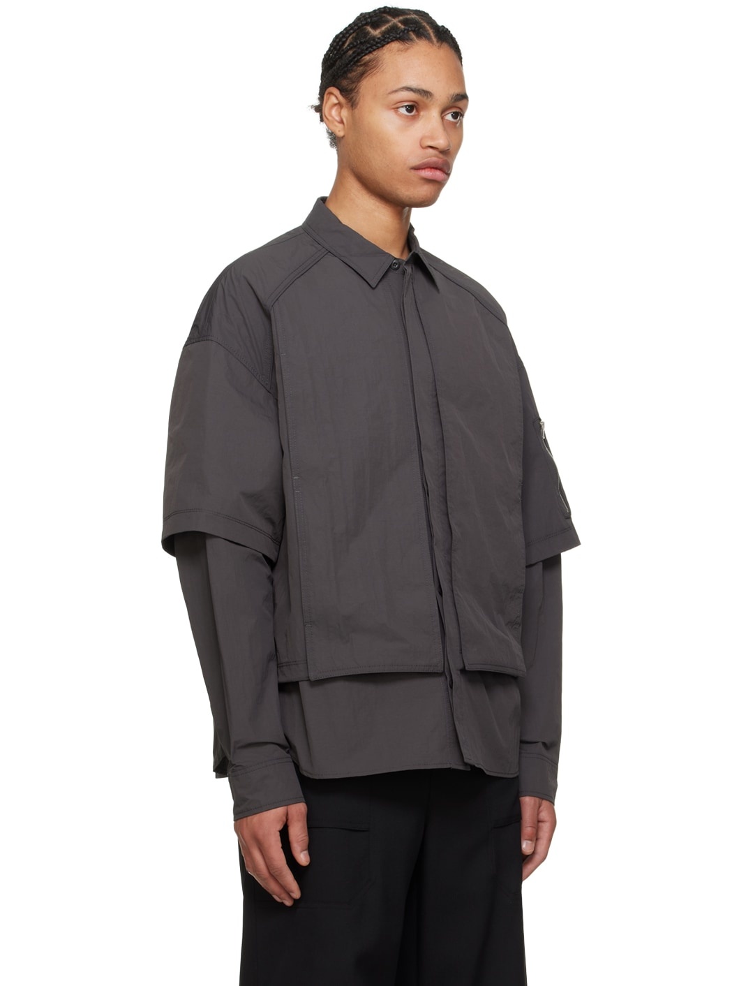 Gray Layered Shirt - 2