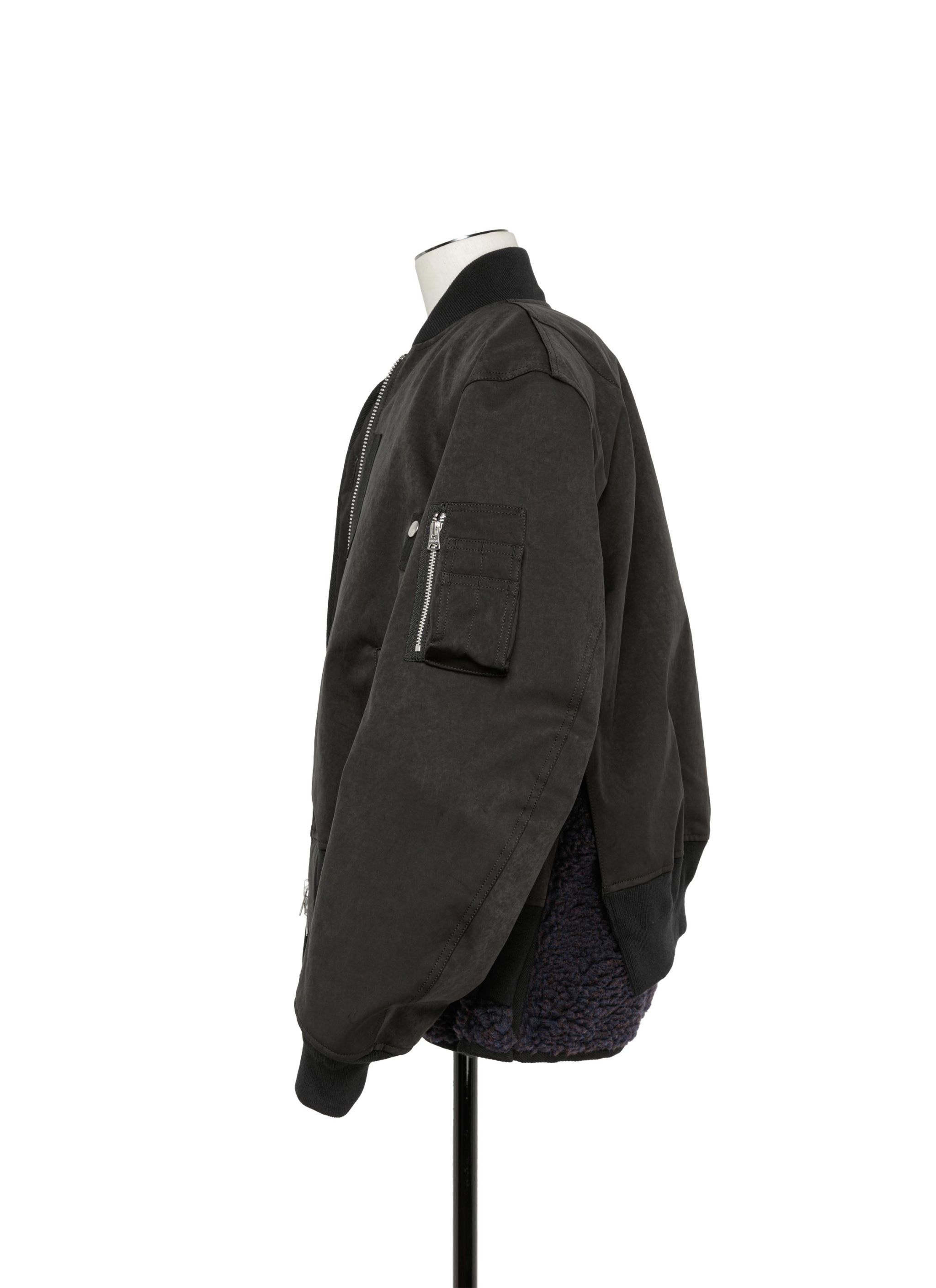 Faux Suede Mix Blouson - 4