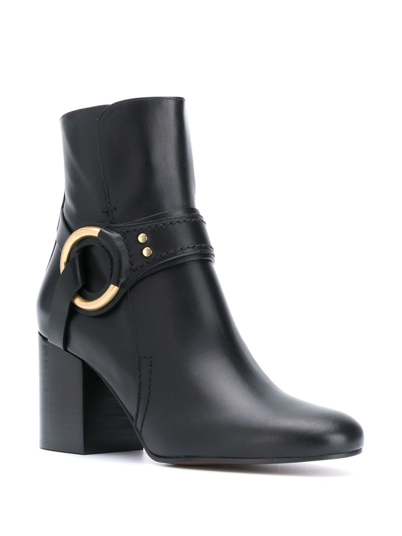 Chloé ring detail leather boots outlook