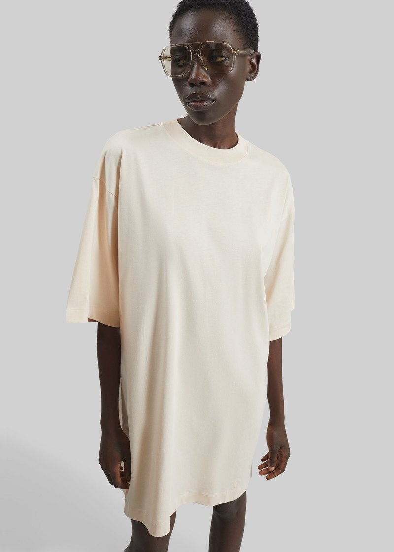 Loulou de Saison Ayaz Oversized T-Shirt Dress - Cream Rose 3