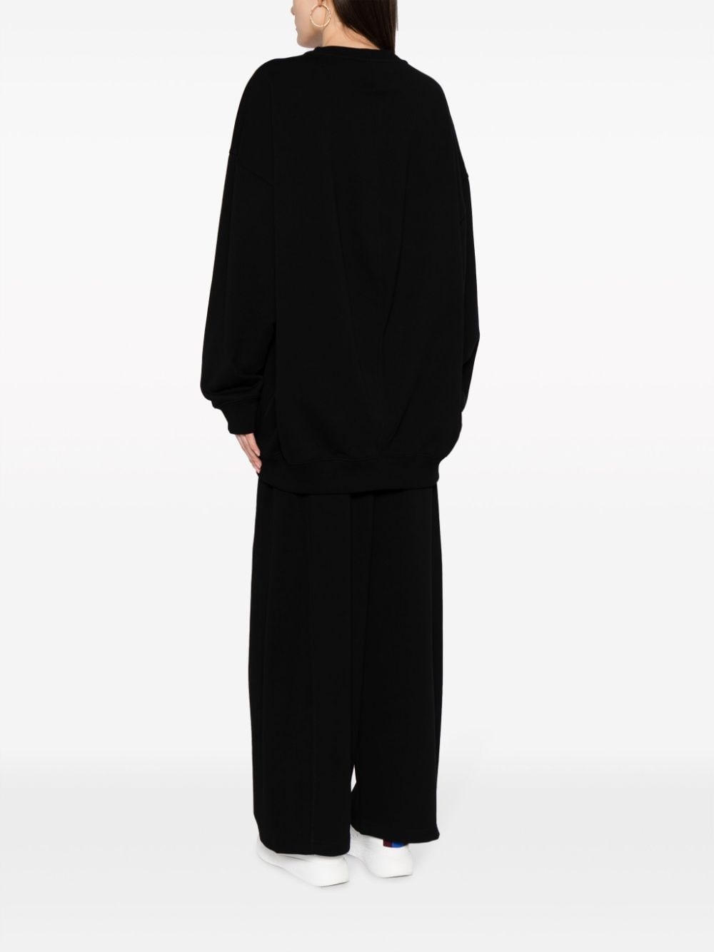 logo-patch cotton sweatshirt - 4