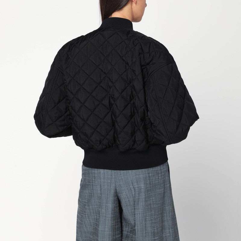 Jil Sander Quilted Black Bomber Women - 2