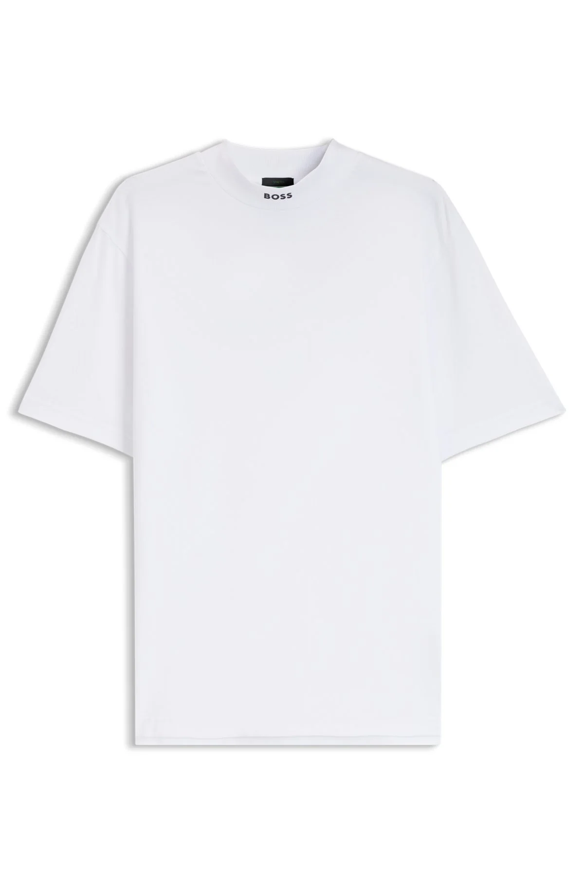 RELAXED-FIT MOCK-NECK T-SHIRT IN STRETCH COTTON - 1