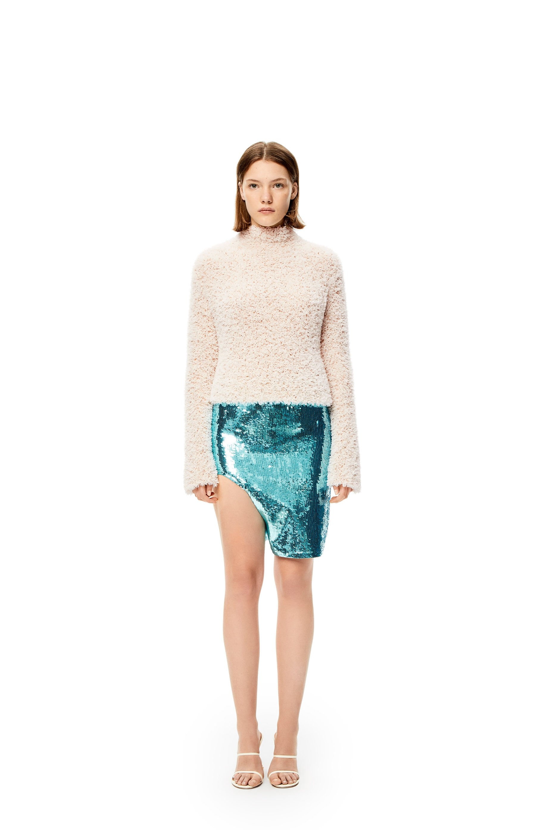 Sequin cut-out skirt in viscose - 2