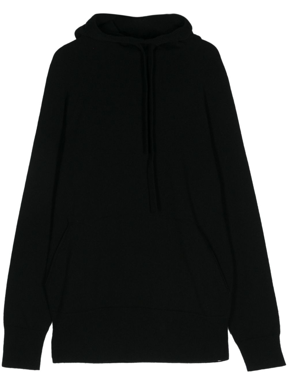 knitted drawstring hoodie - 1