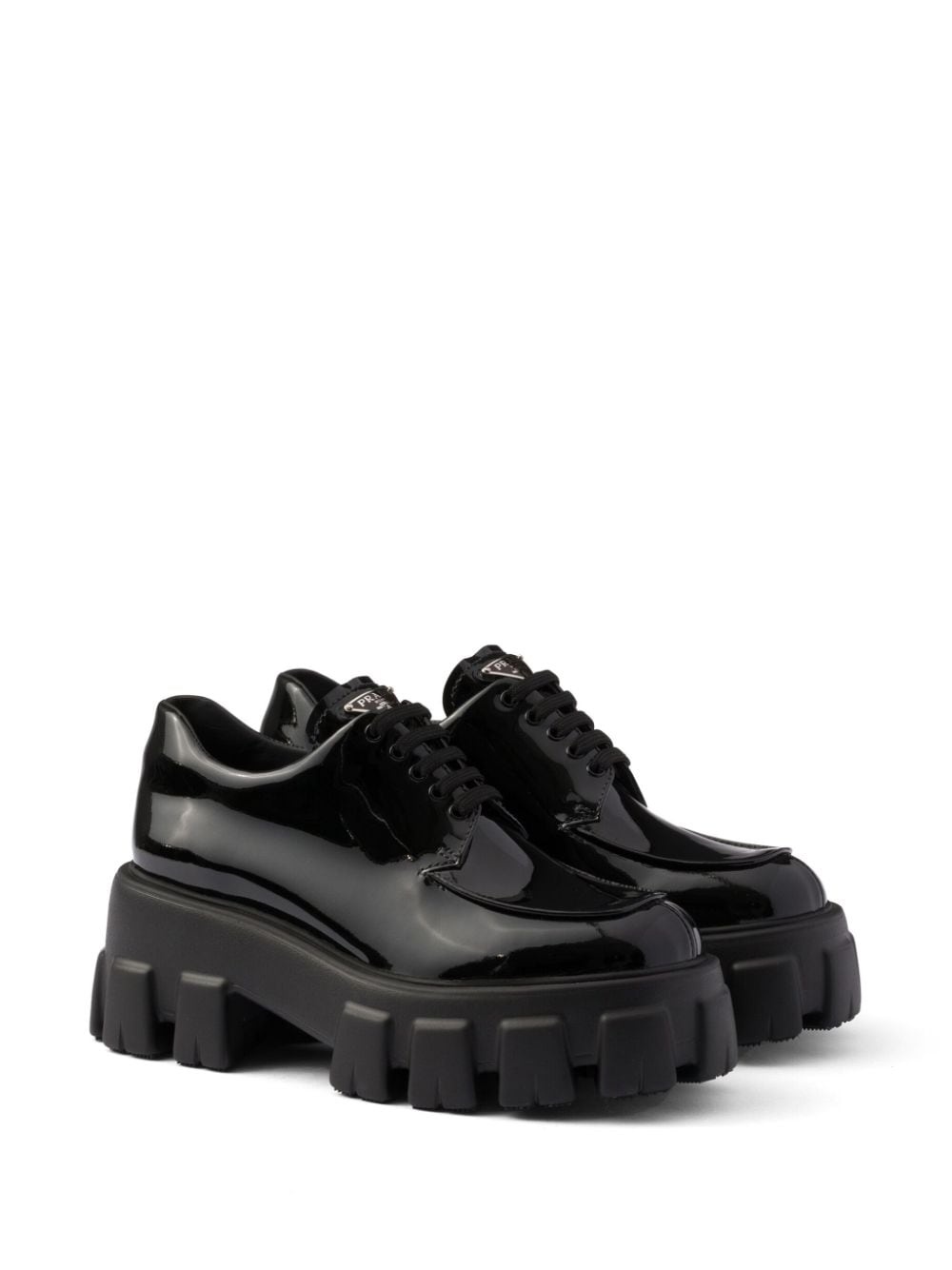 Monolith patent leather lace-up shoes - 2