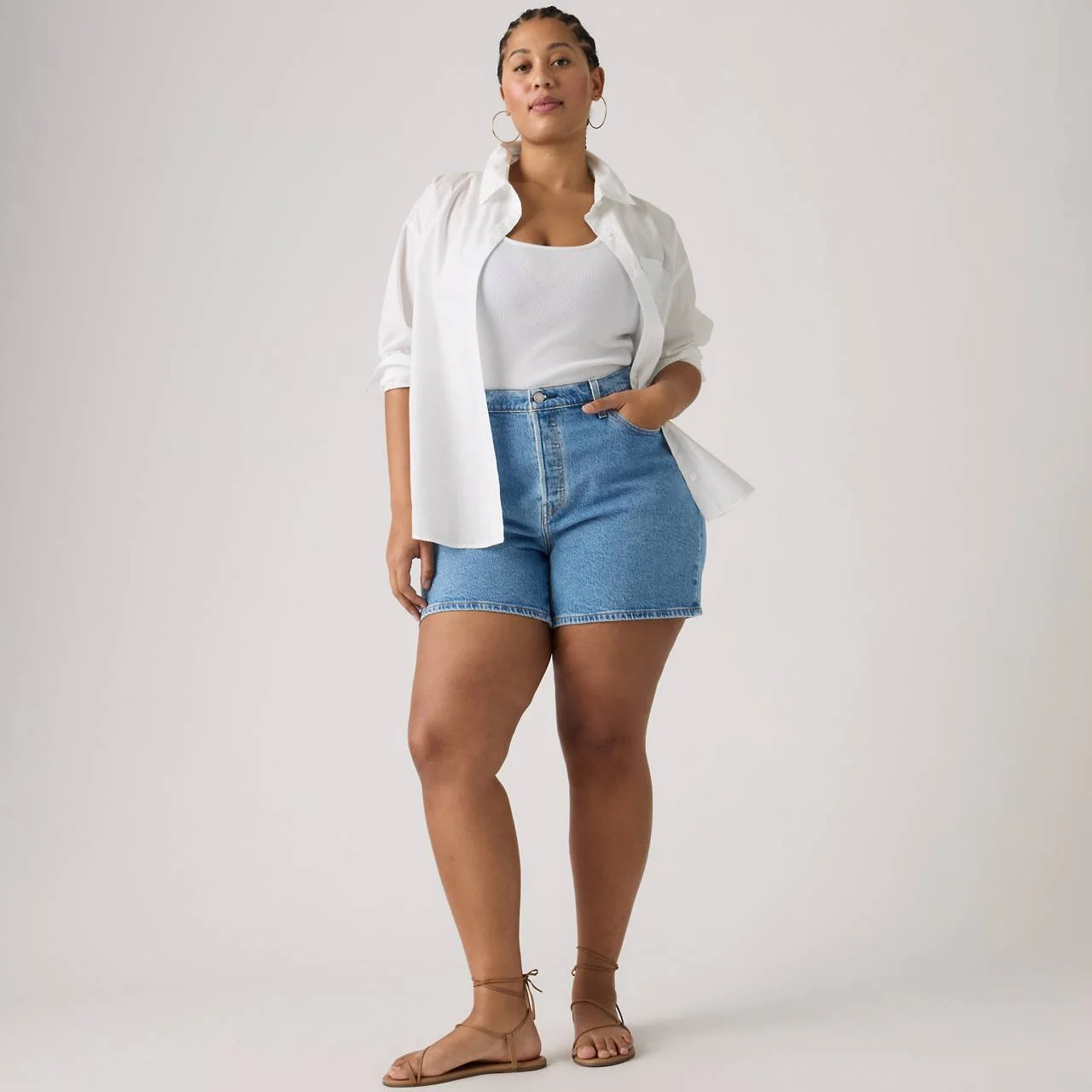 501® ORIGINAL FIT HIGH RISE WOMEN'S SHORTS (PLUS SIZE) - 1