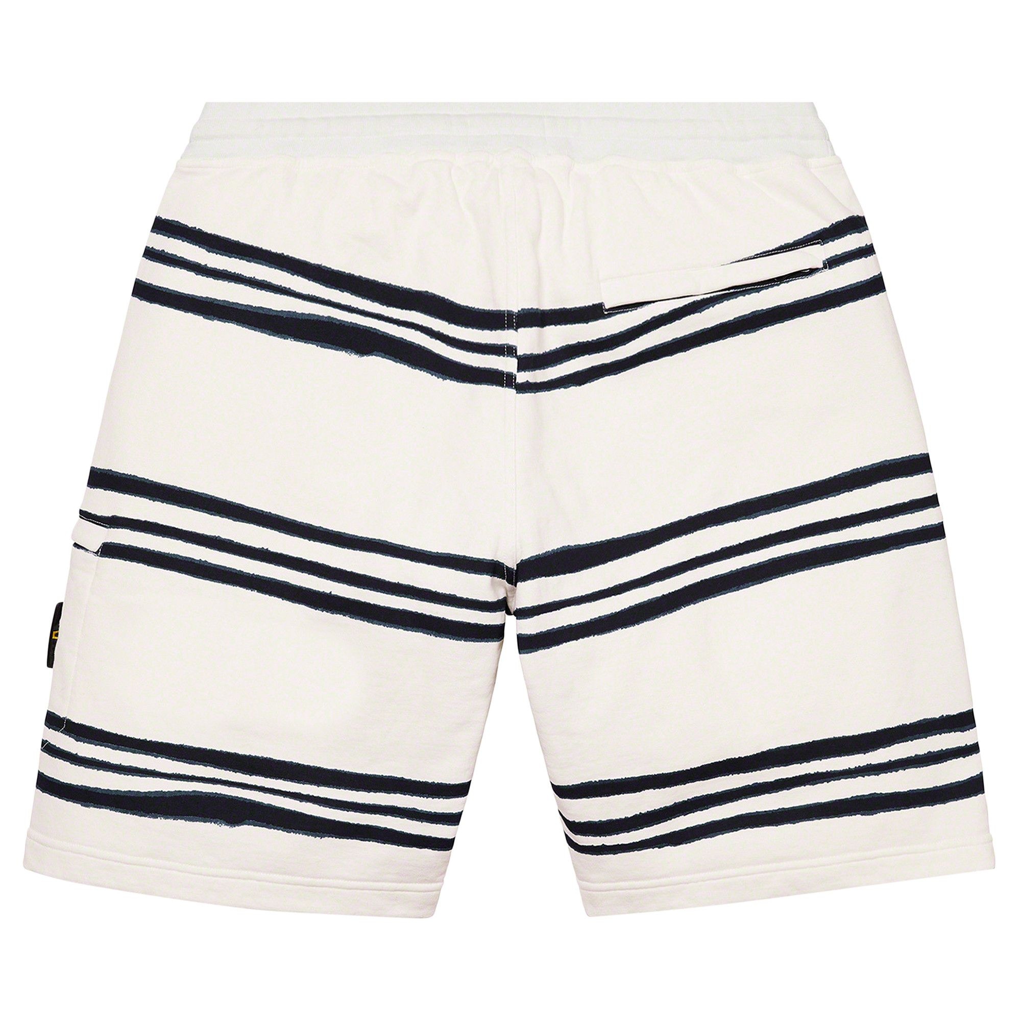 Supreme x Stone Island Warp Stripe Sweatshort 'White' - 2