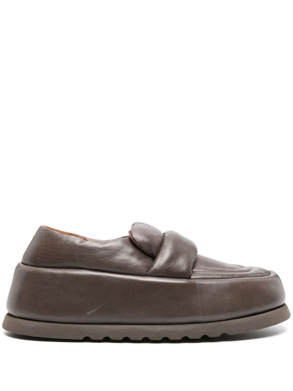 chunky-sole leather loafers - 1