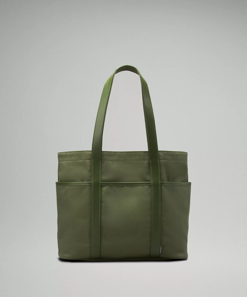 Daily Multi-Pocket Canvas Tote Bag *Cactus Material 20L 3