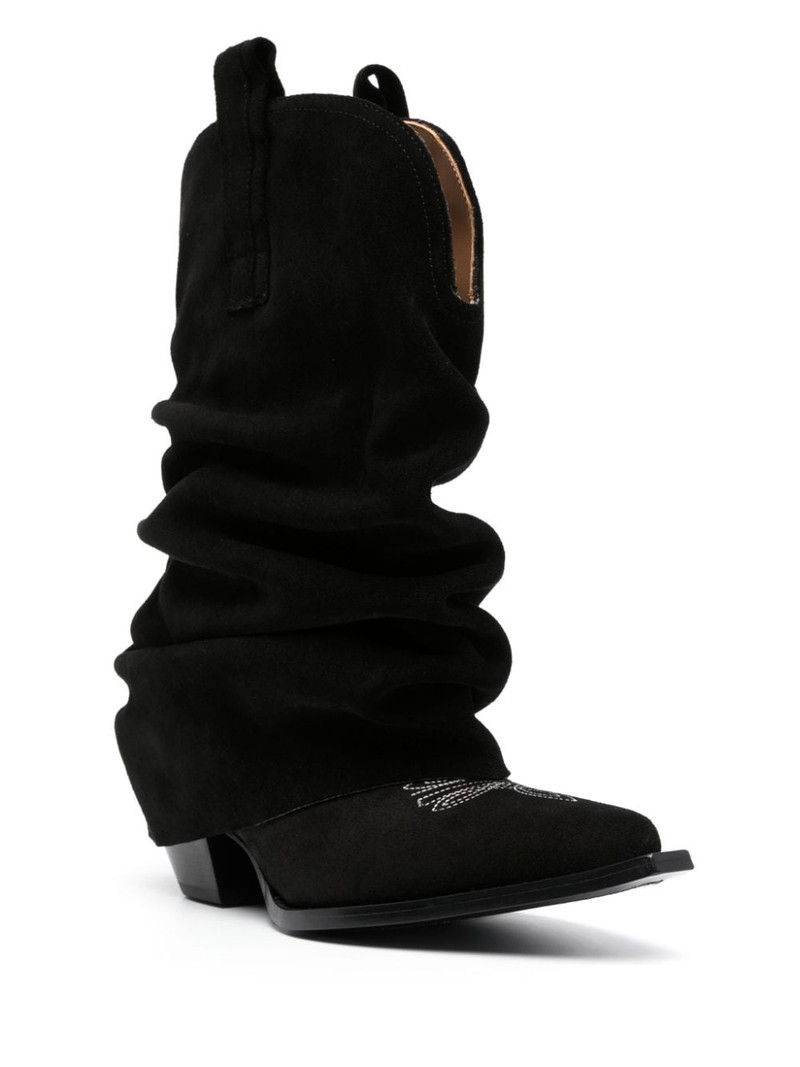 R13 Low Rider distressed cowbody boots outlook